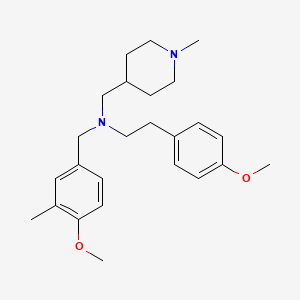 molecular formula C25H36N2O2 B5201187 (4-methoxy-3-methylbenzyl)[2-(4-methoxyphenyl)ethyl][(1-methyl-4-piperidinyl)methyl]amine 