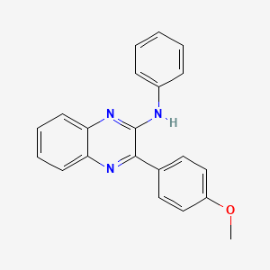 molecular formula C21H17N3O B5201207 3-(4-methoxyphenyl)-N-phenyl-2-quinoxalinamine 
