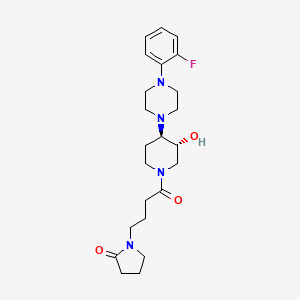 molecular formula C23H33FN4O3 B5201253 1-(4-{(3R*,4R*)-4-[4-(2-fluorophenyl)-1-piperazinyl]-3-hydroxy-1-piperidinyl}-4-oxobutyl)-2-pyrrolidinone 