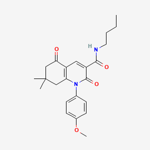 molecular formula C23H28N2O4 B5201270 N-butyl-1-(4-methoxyphenyl)-7,7-dimethyl-2,5-dioxo-1,2,5,6,7,8-hexahydro-3-quinolinecarboxamide 