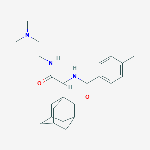 molecular formula C24H35N3O2 B5201308 N-(1-(1-adamantyl)-2-{[2-(dimethylamino)ethyl]amino}-2-oxoethyl)-4-methylbenzamide 