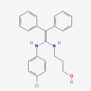 molecular formula C23H23ClN2O B5201330 3-({1-[(4-chlorophenyl)amino]-2,2-diphenylvinyl}amino)-1-propanol 