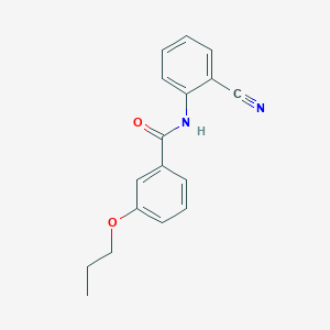 molecular formula C17H16N2O2 B5201365 N-(2-cyanophenyl)-3-propoxybenzamide 