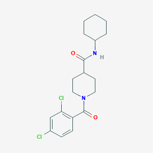 molecular formula C19H24Cl2N2O2 B5201369 N-cyclohexyl-1-(2,4-dichlorobenzoyl)-4-piperidinecarboxamide 
