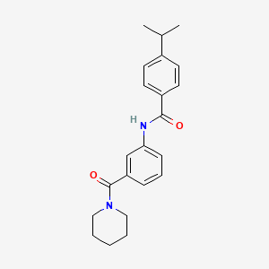 4-isopropyl-N-[3-(1-piperidinylcarbonyl)phenyl]benzamide
