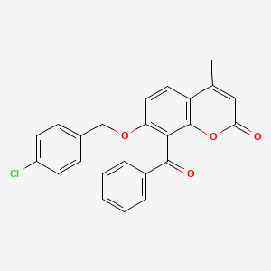 molecular formula C24H17ClO4 B5201400 8-benzoyl-7-[(4-chlorobenzyl)oxy]-4-methyl-2H-chromen-2-one CAS No. 6084-43-1