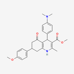 methyl 4-[4-(dimethylamino)phenyl]-7-(4-methoxyphenyl)-2-methyl-5-oxo-1,4,5,6,7,8-hexahydro-3-quinolinecarboxylate
