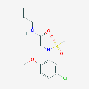 molecular formula C13H17ClN2O4S B5201418 N~1~-allyl-N~2~-(5-chloro-2-methoxyphenyl)-N~2~-(methylsulfonyl)glycinamide 