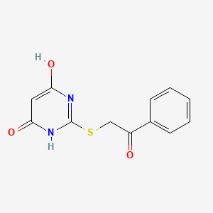 molecular formula C12H10N2O3S B5201432 6-hydroxy-2-[(2-oxo-2-phenylethyl)thio]-4(1H)-pyrimidinone 