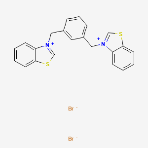 molecular formula C22H18Br2N2S2 B5201449 3,3'-[1,3-phenylenebis(methylene)]bis-1,3-benzothiazol-3-ium dibromide 