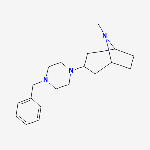 molecular formula C19H29N3 B5201452 3-(4-benzyl-1-piperazinyl)-8-methyl-8-azabicyclo[3.2.1]octane 