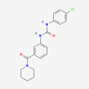 molecular formula C19H20ClN3O2 B5201465 N-(4-chlorophenyl)-N'-[3-(1-piperidinylcarbonyl)phenyl]urea 