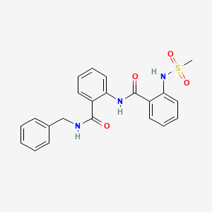 molecular formula C22H21N3O4S B5201478 N-{2-[(benzylamino)carbonyl]phenyl}-2-[(methylsulfonyl)amino]benzamide 