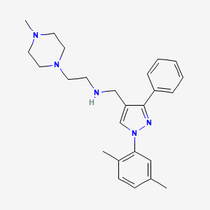 molecular formula C25H33N5 B5201507 N-{[1-(2,5-dimethylphenyl)-3-phenyl-1H-pyrazol-4-yl]methyl}-2-(4-methyl-1-piperazinyl)ethanamine 