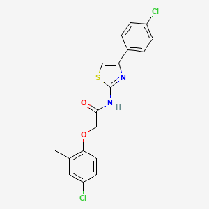 molecular formula C18H14Cl2N2O2S B5201509 2-(4-chloro-2-methylphenoxy)-N-[4-(4-chlorophenyl)-1,3-thiazol-2-yl]acetamide 