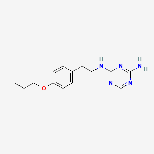molecular formula C14H19N5O B5201522 N-[2-(4-propoxyphenyl)ethyl]-1,3,5-triazine-2,4-diamine 