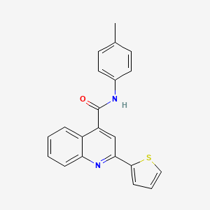 molecular formula C21H16N2OS B5201536 N-(4-methylphenyl)-2-(2-thienyl)-4-quinolinecarboxamide 