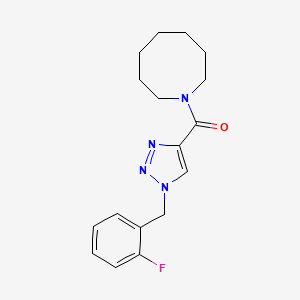 molecular formula C17H21FN4O B5201548 1-{[1-(2-fluorobenzyl)-1H-1,2,3-triazol-4-yl]carbonyl}azocane 
