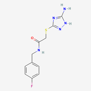 molecular formula C11H12FN5OS B5201555 2-[(3-amino-1H-1,2,4-triazol-5-yl)thio]-N-(4-fluorobenzyl)acetamide 