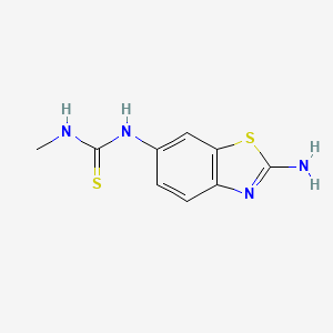 molecular formula C9H10N4S2 B5201569 N-(2-amino-1,3-benzothiazol-6-yl)-N'-methylthiourea 