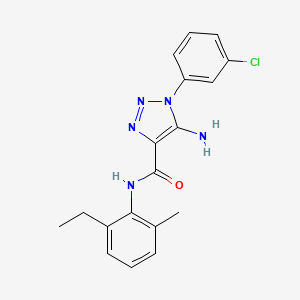 molecular formula C18H18ClN5O B5201627 5-amino-1-(3-chlorophenyl)-N-(2-ethyl-6-methylphenyl)-1H-1,2,3-triazole-4-carboxamide 