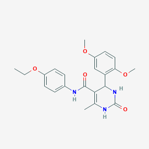 molecular formula C22H25N3O5 B5201652 4-(2,5-dimethoxyphenyl)-N-(4-ethoxyphenyl)-6-methyl-2-oxo-1,2,3,4-tetrahydro-5-pyrimidinecarboxamide CAS No. 5743-63-5
