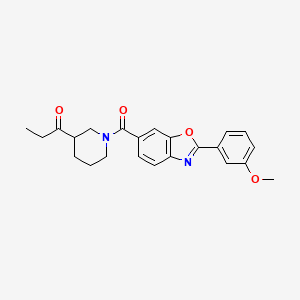 molecular formula C23H24N2O4 B5201656 1-(1-{[2-(3-methoxyphenyl)-1,3-benzoxazol-6-yl]carbonyl}-3-piperidinyl)-1-propanone 
