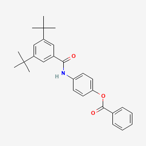 molecular formula C28H31NO3 B5201659 4-[(3,5-di-tert-butylbenzoyl)amino]phenyl benzoate 