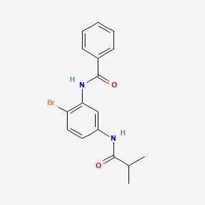 molecular formula C17H17BrN2O2 B5201708 N-[2-bromo-5-(isobutyrylamino)phenyl]benzamide 