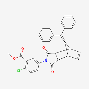 molecular formula C30H22ClNO4 B5201718 methyl 2-chloro-5-[10-(diphenylmethylene)-3,5-dioxo-4-azatricyclo[5.2.1.0~2,6~]dec-8-en-4-yl]benzoate 