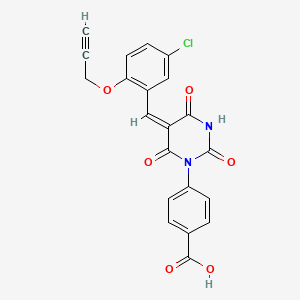 4-[5-[5-chloro-2-(2-propyn-1-yloxy)benzylidene]-2,4,6-trioxotetrahydro-1(2H)-pyrimidinyl]benzoic acid