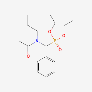 molecular formula C16H24NO4P B5201733 diethyl [[acetyl(allyl)amino](phenyl)methyl]phosphonate 