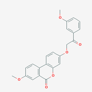 molecular formula C23H18O6 B5201737 8-methoxy-3-[2-(3-methoxyphenyl)-2-oxoethoxy]-6H-benzo[c]chromen-6-one CAS No. 433244-13-4