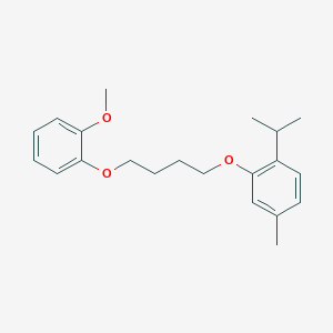 molecular formula C21H28O3 B5201768 1-isopropyl-2-[4-(2-methoxyphenoxy)butoxy]-4-methylbenzene 