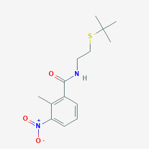 molecular formula C14H20N2O3S B5201789 N-[2-(tert-butylthio)ethyl]-2-methyl-3-nitrobenzamide 