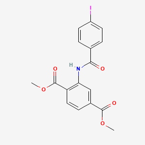 molecular formula C17H14INO5 B5201797 dimethyl 2-[(4-iodobenzoyl)amino]terephthalate 