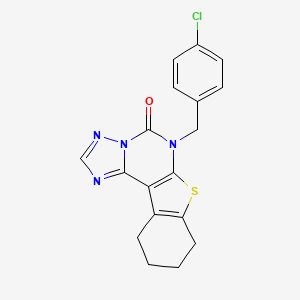 6-(4-chlorobenzyl)-8,9,10,11-tetrahydro[1]benzothieno[3,2-e][1,2,4]triazolo[1,5-c]pyrimidin-5(6H)-one