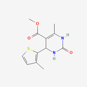 molecular formula C12H14N2O3S B5201814 methyl 6-methyl-4-(3-methyl-2-thienyl)-2-oxo-1,2,3,4-tetrahydro-5-pyrimidinecarboxylate 