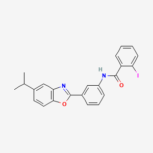 molecular formula C23H19IN2O2 B5201835 2-iodo-N-[3-(5-isopropyl-1,3-benzoxazol-2-yl)phenyl]benzamide 