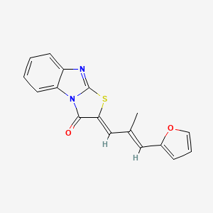 molecular formula C17H12N2O2S B5201874 2-[3-(2-furyl)-2-methyl-2-propen-1-ylidene][1,3]thiazolo[3,2-a]benzimidazol-3(2H)-one 