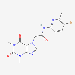 molecular formula C15H15BrN6O3 B5201896 N-(5-bromo-6-methyl-2-pyridinyl)-2-(1,3-dimethyl-2,6-dioxo-1,2,3,6-tetrahydro-7H-purin-7-yl)acetamide 