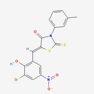 molecular formula C17H11BrN2O4S2 B5201939 5-(3-溴-2-羟基-5-硝基苄叉亚基)-3-(3-甲苯基)-2-硫代-1,3-噻唑烷-4-酮 