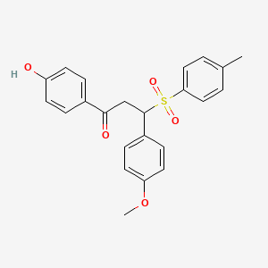 molecular formula C23H22O5S B5201940 1-(4-hydroxyphenyl)-3-(4-methoxyphenyl)-3-[(4-methylphenyl)sulfonyl]-1-propanone 