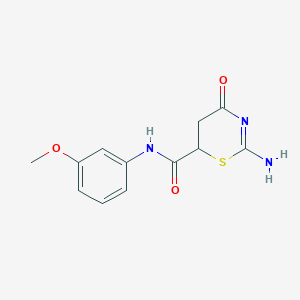 molecular formula C12H13N3O3S B5201944 2-amino-N-(3-methoxyphenyl)-4-oxo-5,6-dihydro-4H-1,3-thiazine-6-carboxamide 