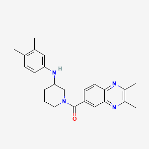 molecular formula C24H28N4O B5201953 N-(3,4-dimethylphenyl)-1-[(2,3-dimethyl-6-quinoxalinyl)carbonyl]-3-piperidinamine 