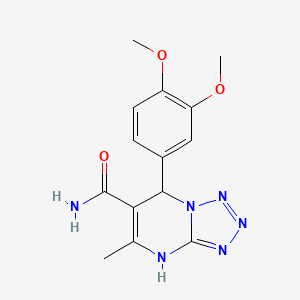molecular formula C14H16N6O3 B5201961 7-(3,4-dimethoxyphenyl)-5-methyl-4,7-dihydrotetrazolo[1,5-a]pyrimidine-6-carboxamide 
