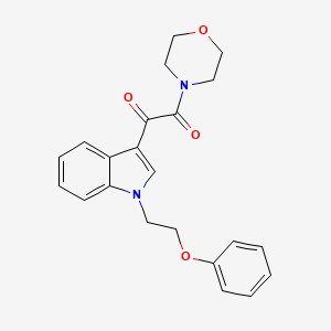 molecular formula C22H22N2O4 B5201974 2-(4-morpholinyl)-2-oxo-1-[1-(2-phenoxyethyl)-1H-indol-3-yl]ethanone 