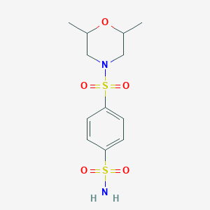 molecular formula C12H18N2O5S2 B5201985 4-[(2,6-dimethyl-4-morpholinyl)sulfonyl]benzenesulfonamide CAS No. 55619-41-5