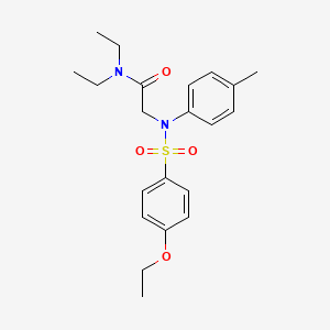 molecular formula C21H28N2O4S B5202013 N~2~-[(4-ethoxyphenyl)sulfonyl]-N~1~,N~1~-diethyl-N~2~-(4-methylphenyl)glycinamide 