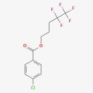 molecular formula C12H10ClF5O2 B5202023 4,4,5,5,5-pentafluoropentyl 4-chlorobenzoate 